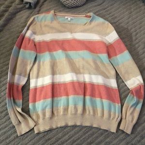 Medium striped long sleeve shirt.